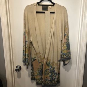 Anthropologie Guinevere Floral Cardigan